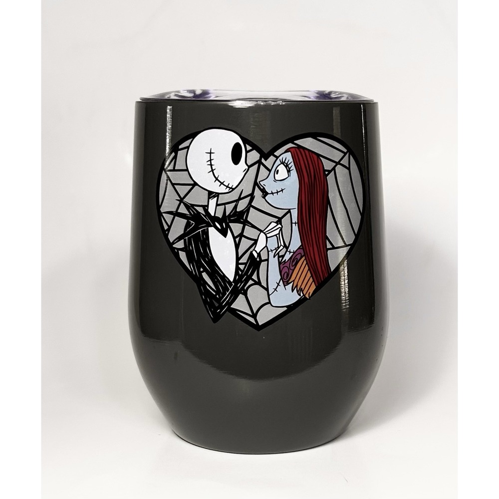 Vandor Disney Nightmare Before Christmas Jack Sally Stainless Mug Tumbler Gray